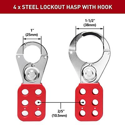 TRADESAFE Lockout Tagout Station With LOTO Devices - Lock Out Tag Out Kit  Board With 4 Pack Safety Lock Set, Hasp For Padlocks, 20 Do Not Operate  Tags