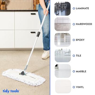 MASTERTOP Professional Microfiber Mop - Flat Mop for Floor Cleaning, Wet &  Dry Sweeper Dust Mops with 4 Replaceable Washable Mop Pads, Extendable