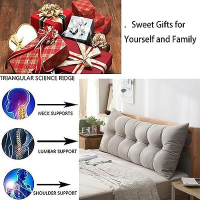 Large Cushion Triangle Headboard Reading Pillow Soft Backrest Cushion  Sleeping Pillow for Decorative Pillows for Bed Sofa