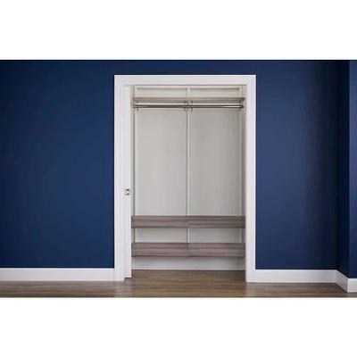 Closet Evolution Ultimate 60 in. W - 96 in. W Rustic Grey Wood Closet  System GR19 - The Home Depot