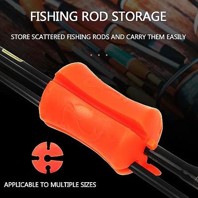 6pcs Silicone Fishing Rod Holder Straps 5 Hole Lightweight Fishing Tackle  Ties Fishing Accessories 