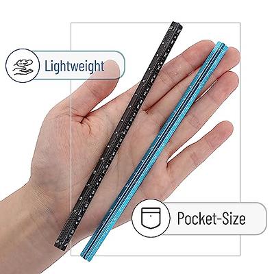 Mr. Pen- Small Architectural Scale Ruler, Aluminium, 6 Inch, 2 Pack, Black  and Blue, Pocket Size Ruler, Triangle Ruler, Metal Ruler Set, Architect  Scale Ruler for Blueprints - Yahoo Shopping