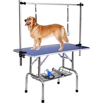 36'' Adjustable Pet Dog Cat Grooming Table Foldable With Arm Noose