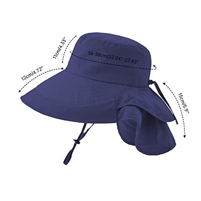 Sun Hat Men's And Women's Cotton Sun protection Hat With Neck Flap Outdoor  UV Protection Big Wide Brim Hiking Fishing Bucket Hat
