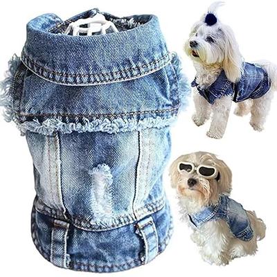 Blue Soft Dog Puppy Jeans Cat Pet Shirt Clothes for Dogs Denim Jumpsuit