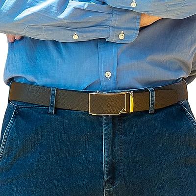 Coipdfty Mens Belt Leather, Ratchet Belt for Men with Slided