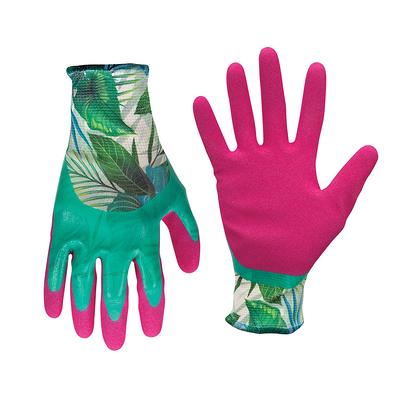 Scotts Large Gray Nitrile Dipped Polyester Gardening Gloves, (1-Pair) in  the Work Gloves department at