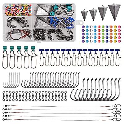 Surf Fishing Tackle Kit Saltwater Fishing Gear and Equipment Tackle Box  with Tackle Included Fishing Bait Rigs, Bass Swimbait Lures, Wire Leaders,  Pyramid Sinker Weights, Hooks Swivels 150pcs - Yahoo Shopping