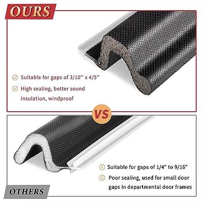 Door Weather Stripping Door Seal Strip for Door Frame, 40 Feet 'Q' Foam  Weather Stripping with PVC Flange Slot for Doors Window 