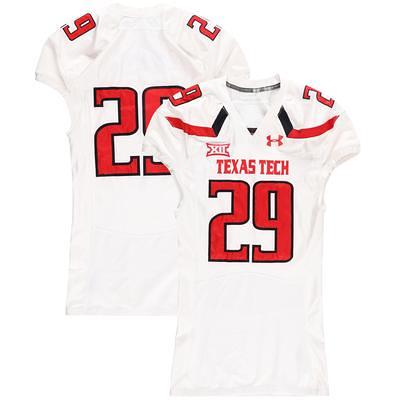 Texas Tech Red Raiders Team-Issued #91 White and Black Jersey from the 2013  NCAA Football Season