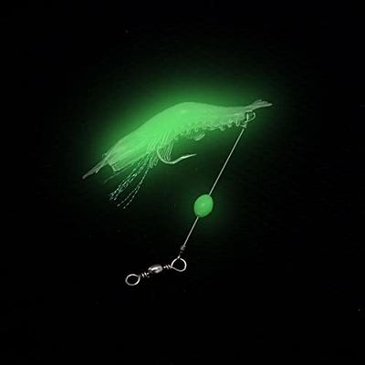 15pcs Glow Fishing Shrimp Baits for Saltwater Freshwater Bass