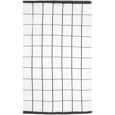 Monarch Brands Cooks Linen 12 x 12 Black Windowpane Pattern 16 oz. 100%  Cotton Terry