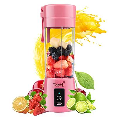 Portable Blender, Mini Personal Blender Bottle for shakes and  smoothies，with USB Rechargeable On The Go Mixer Electric Blender Cup for  Fruit Juice Protein (Pink) - Yahoo Shopping