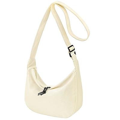 WESTBRONCO Crescent Bag Crossbody Bags for Women Trendy Small Nylon Fanny  Pack Sling Hobo Bag Soft Casual, Black