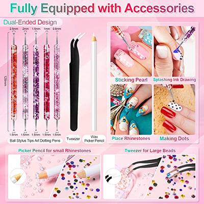 1Pc Gem Crystal Rhinestones Picker Pencil Nail Art Craft Decor Tool  Dual-ended Dotting Wax Pen