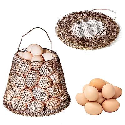 Wire Egg Basket Chicken Egg Basket Egg Holder Egg Collecting Basket Kitchen  Storage Basket Egg Organizer Egg Container Groceries Storage Basket