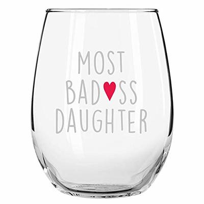 I Ruv You Mom or Dad Stemless Wine