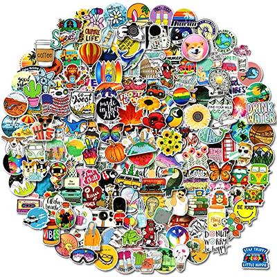 100 Pcs Vintage Aesthetic Stickers,Waterproof Vinyl Stickers Pack for Water  Bottle