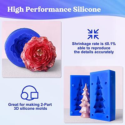 LET'S RESIN Silicone Rubber Blue Molds Making Kit Liquid - Mixing Ratio 11  Ideal