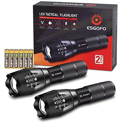 PeakPlus LED Tactical Flashlights High Lumens, Zoomable, 5 Modes