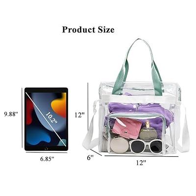 BAGAIL Clear bags Stadium Approved Clear Tote Bag with Zipper