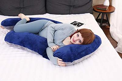 Moon Pine U Shaped Pregnancy Pillow, Maternity Full Body Pillow for Back, Legs and Belly Support, Sleeping Pillow for Pregnant W