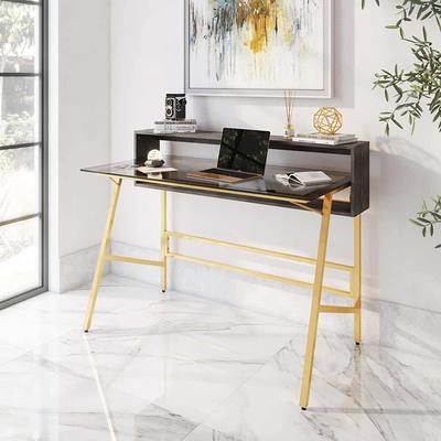 Techni Mobili  Contemporary White Desk with 3 Storage Drawers