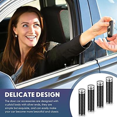 4PCS Car Door Lock Knobs, Carbon Fiber Auto Door Lock Pin Cover, Interior  Vehicle Door Pull Pins, Door Bolt Decorative Modification Cover, Car Decor