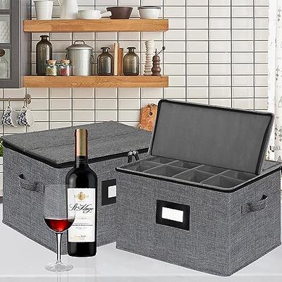 VERONLY China Storage Set, Hard Shell and Stackable, for Dinnerware Storage  and Transport,Wine Glass Storage Box,Mug Storage Box, Stemware Storage  Container,Storage Case with Dividers - Yahoo Shopping