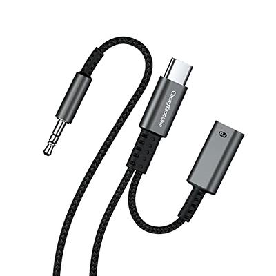 2 in 1 USB C to 3.5mm Headphone Jack Adapter