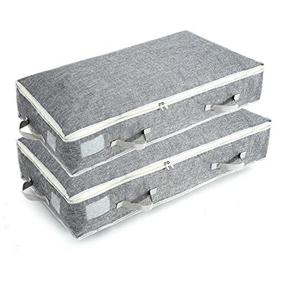 Vailando Under Bed Storage, 2 Pack Under Bed Storage Containers with  Dividers, Firm Sides, Strong Zipper, 3 Reinforced Handles, 6 Inches Low  Profile Underbed Storage Bins for Clothes, Blankets, Grey - Yahoo Shopping