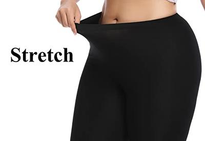 Vangee Women's Plus Size Lace Trim Soft Modal Cotton Leggings Workout Tights  Pants Cropped Length (3X, Black) - Yahoo Shopping