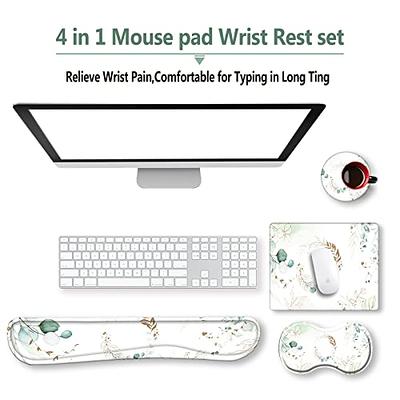 Ergonomic Mouse Pad with Wrist Support - Protect Your Wrists - Memory Foam Mousepad with Wrist Rest - Pain Relief Mouse Pad with Non-Slip Rubber Base