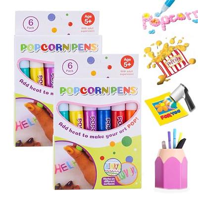  DIY Bubble Popcorn Drawing Pens (6 PCS), Popcorn Pens, DIY  Bubble Popcorn Drawing Pens, Magic Puffy Pens, 3D Color Magic DIY Bubble  Popcorn Drawing Pens, Puffy Paint Markers, For Kids Drawing 