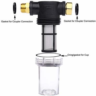 Sediment Filter Attachment Water Hose Filter, Garden Hose Filter