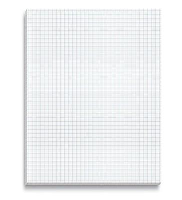 Ampad Quad-Ruled Double Sheet Writing Pad, Letter Size, 100 Sheets