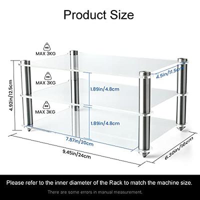 KGUSS Mini Audio Component Rack Acrylic 2-Layer Rack Aluminium Holders  Small Desktop Transparent Rack for HiFi Audio Equipment dac Amplifier Amp…  - Yahoo Shopping