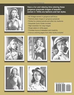 Vintage women grayscale fashion coloring book - fashion coloring books for  adults relaxation: vintage coloring books for adults: vintage women  (Paperback)