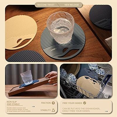 Premium Silicone Pot Holders for Kitchen - Easy to Clean Trivets for Hot  Pots and Pans - This Kitchen Tool Works Well as Silicone Trivet, Hot Pads  for Oven, Potholders 