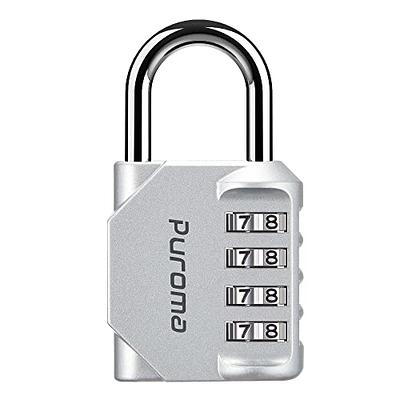 Puroma 1 Pack Combination Lock 4 Digit Locker Lock Outdoor Waterproof  Padlock for School Gym Locker, Sports Locker, Fence, Toolbox, Gate, Case,  Hasp Storage (Silver) - Yahoo Shopping