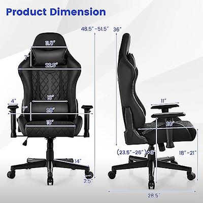 Costway Office Chair Adjustable Mesh Computer Chair with Sliding Seat & Lumbar Support, Black