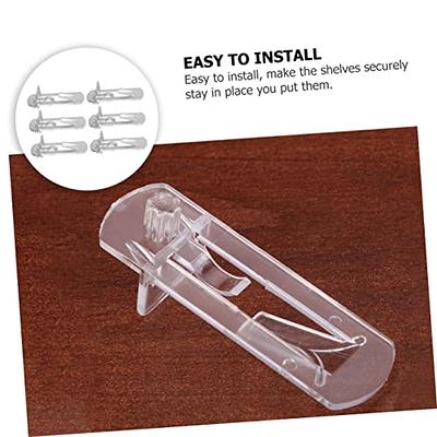 4Pcs Adhesive Shelf Bracket, Shelf Pegs for Shelves,Shelf Support Peg,  Clear Plastic Adhesive Pegs Hanger for Kitchen Bathroom Bookcase Wardrobe -  Yahoo Shopping