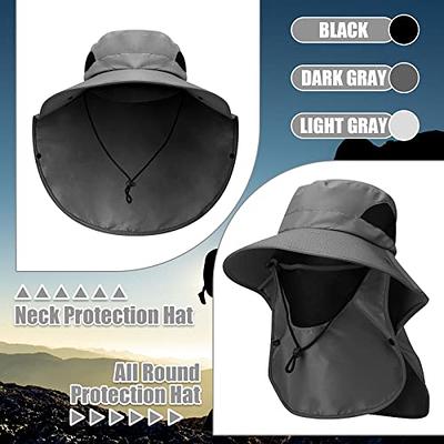 Berlune 6 Pcs Sun Hat Fishing Hats with Face Cover and Arm Sleeves Outdoor  Hiking Hat UV Protection(Dark Gray, Black, Light Gray) - Yahoo Shopping