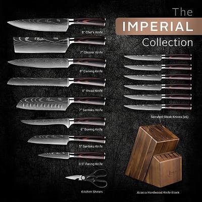 Imperial Collection - Premium Japanese Kitchen Knife Set with Damascus  Pattern