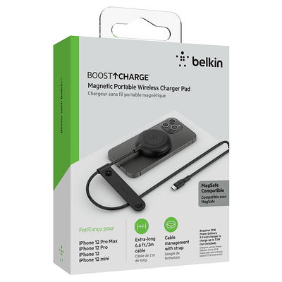 Belkin Magnetic Portable Wireless Charger Pad - 6' (2M) Long Cable