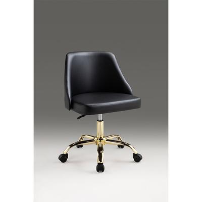 Natalia Fabric Upholstered Office Chair with Chrome Base