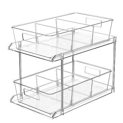 FabSpace Pull-out Home Organizers, 2 Tier Clear Bathroom Organizer with  Dividers, Multipurpose Vanity Counter Tray, Kitchen, Closet Organizers and  Storage Container Bins for Cabinet, Pantry - Yahoo Shopping