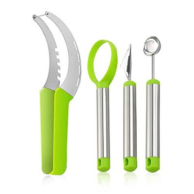 Stainless Steel Watermelon Slicer Fruit Knife Cutter and Ice Cream