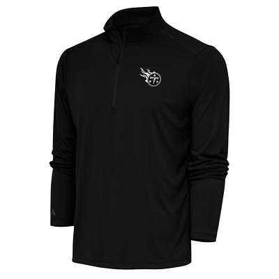 Men's Antigua Black Baltimore Ravens Team Logo Throwback Pace Quarter-Zip  Pullover Top