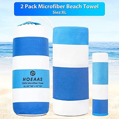 SYOURSELF Microfiber Travel Beach Bath Towel -L: 60 inch x 30 inch-Lightweight Absorbent Fast Dry Oversized Towels Blanket Mat-Perfect for Women Men